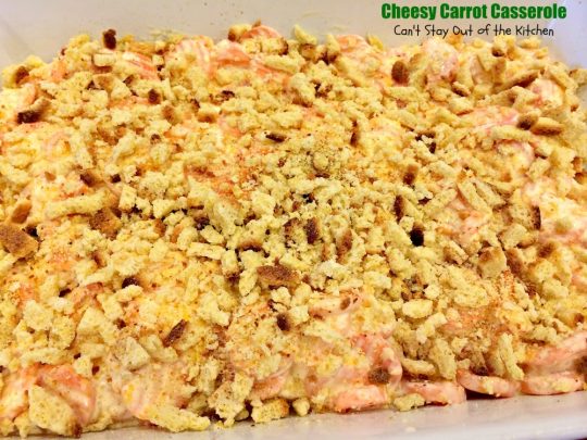 Cheesy Carrot Casserole | Can't Stay Out of the Kitchen | fantastic 5-ingredient recipe that's perfect for #holidays like #MothersDay or #Easter. Quick & easy. #carrots