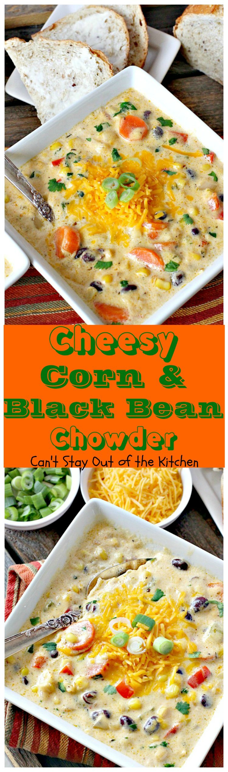 Cheesy Corn and Bacon Chowder | Can't Stay Out of the Kitchen