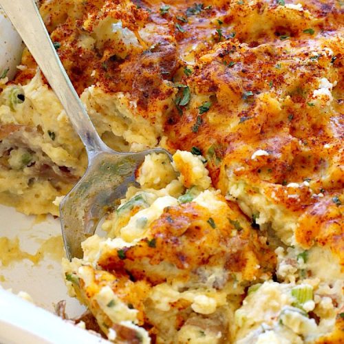 Cheesy Red Potatoes | Can't Stay Out of the Kitchen | these fabulous cheesy #potatoes make the perfect side dish for beef, chicken, pork or fish! They are absolutely scrumptious! #cheese #casserole #glutenfree