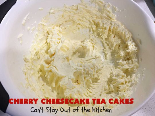 Cherry Cheesecake Tea Cakes | Can't Stay Out of the Kitchen | These miniature #Bundt #cakes will knock your socks off! They're filled with red & green #cherries & flavored with #almond extract, #CreamCheese & #Cheesecake #PuddingMix. Great #holiday or #Christmas #dessert. #CherryDessert #HolidayDessert #TeaCakes #CherryCheesecakeTeaCakes