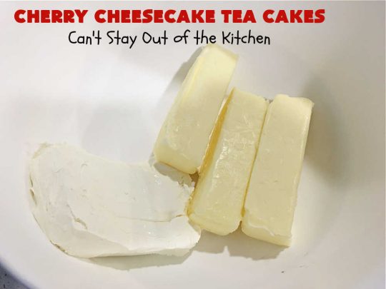 Cherry Cheesecake Tea Cakes | Can't Stay Out of the Kitchen | These miniature #Bundt #cakes will knock your socks off! They're filled with red & green #cherries & flavored with #almond extract, #CreamCheese & #Cheesecake #PuddingMix. Great #holiday or #Christmas #dessert. #CherryDessert #HolidayDessert #TeaCakes #CherryCheesecakeTeaCakes