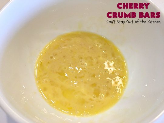 Cherry Crumb Bars | Can't Stay Out of the Kitchen | These mouthwatering bar-type #cookies are so spectacular. I guarantee you'll be drooling after the first bite! Terrific for summer #potlucks or #holidays when fresh #cherries are in season. #dessert #cherrydessert #Canbassador #NorthwestCherryGrowers