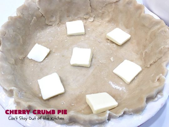 Cherry Crumb Pie | Can't Stay Out of the Kitchen | My Mom's delicious #recipe. This #pie is so drool-worthy & mouthwatering you'll be hard pressed to stay out of it! Perfect for a #summer #dessert when #FreshCherries are in season. #FourthOfJuly #Cherries #CherryPie #CherryCrumbPie #CherryDessert #Canbassador #NWCherries #NorthwestCherryGrowers