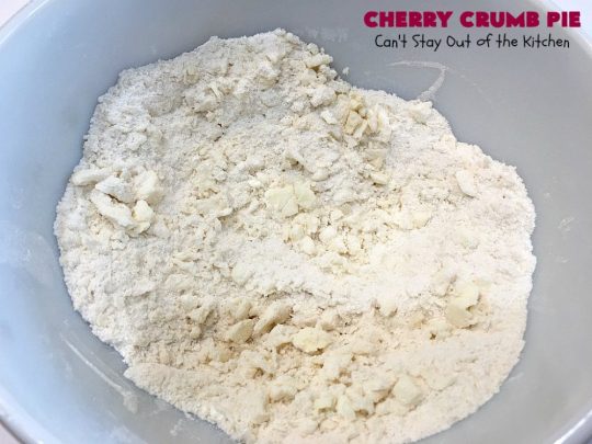 Cherry Crumb Pie | Can't Stay Out of the Kitchen | My Mom's delicious #recipe. This #pie is so drool-worthy & mouthwatering you'll be hard pressed to stay out of it! Perfect for a #summer #dessert when #FreshCherries are in season. #FourthOfJuly #Cherries #CherryPie #CherryCrumbPie #CherryDessert #Canbassador #NWCherries #NorthwestCherryGrowers
