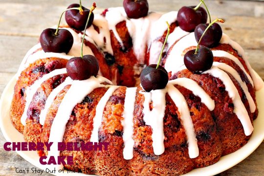Cherry Delight Cake | Can't Stay Out of the Kitchen | Prepare to be WOWED by this fantastic #cherry #cake. This one is super moist & is absolutely delicious. It starts with a boxed #cakemix & cherry #gelatin. #dessert #cherrydessert #cherrycake