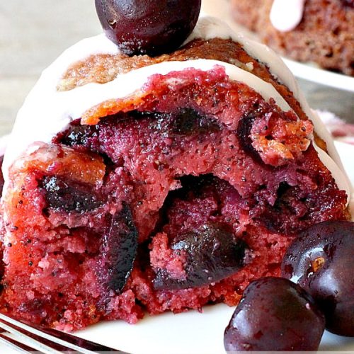Cherry Delight Cake | Can't Stay Out of the Kitchen | Prepare to be WOWED by this fantastic #cherry #cake. This one is super moist & is absolutely delicious. It starts with a boxed #cakemix & cherry #gelatin. #dessert #cherrydessert #cherrycake