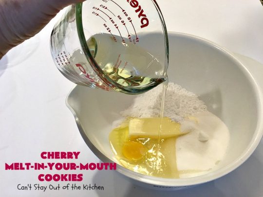 Cherry Melt-In-Your-Mouth Cookies | Can't Stay Out of the Kitchen | these fantastic #cookies dissolve in our mouth! They are heavenly with the addition of fresh #cherries. Perfect #summer #dessert. #cherrydessert #Canbassador #NorthwestCherryGrowers