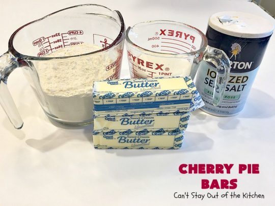 Cherry Pie Bars | Can't Stay Out of the Kitchen | These spectacular #cookie-type bars have the taste of #cherrypie without all the work! They're fantastic for summer potlucks when fresh #cherries are in season. #dessert #cherrydessert #Canbassador #NorthwestCherryGrowers