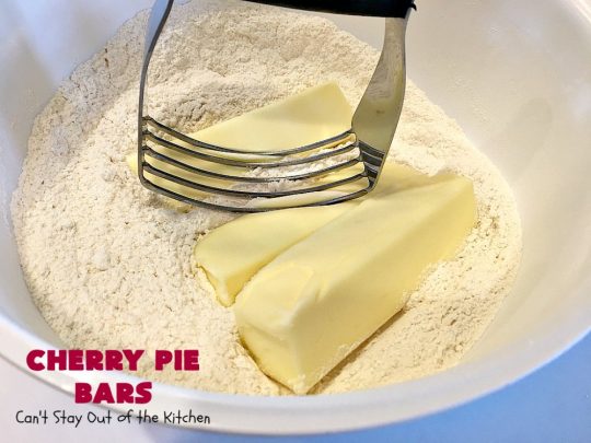 Cherry Pie Bars | Can't Stay Out of the Kitchen | These spectacular #cookie-type bars have the taste of #cherrypie without all the work! They're fantastic for summer potlucks when fresh #cherries are in season. #dessert #cherrydessert #Canbassador #NorthwestCherryGrowers