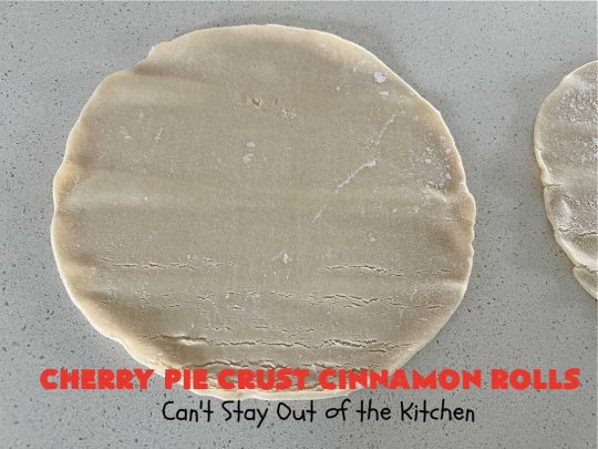 Cherry Pie Crust Cinnamon Rolls | Can't Stay Out of the Kitchen | You'll be swooning over every bite of these luscious #PieCrustCinnamonRolls. These include #CherryPreserves so they are doubly delicious. Great sweet treat for #breakfast or #brunch menus. This quick & easy #5IngredientRecipe can be whipped up in a jiffy so these #CinnamonRolls can be enjoyed all day long! #cherries #CherryPieCrustCinnamonRolls