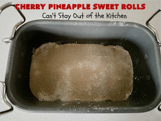 Cherry Pineapple Sweet Rolls | Can't Stay Out of the Kitchen | Prepare to drool over these luscious #SweetRolls. They're filled with a scrumptious #CherryPineappleFruitMix & glazed with a thick #almond icing that makes these #CinnamonRolls so rich and decadent you won't be able to resist them. Wonderful for #holidays or for a weekend or company #breakfast or #brunch. #cherry #pineapple #ParadiseFruit #CherryPineappleSweetRolls