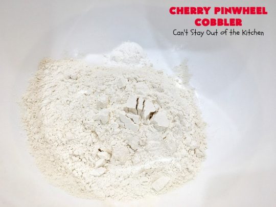 Cherry Pinwheel Cobbler | Can't Stay Out of the Kitchen | this awesome #dessert rolls up #almond flavored #cherries in #PieCrust. A syrup is poured over top before baking. Terrific #CherryDessert while #FreshCherries are in season. #cobbler #CherryCobbler #CherryPinwheelCobbler #Summer #SummerDessert #NorthwestCherryGrowers #NWCherries #Canbassador