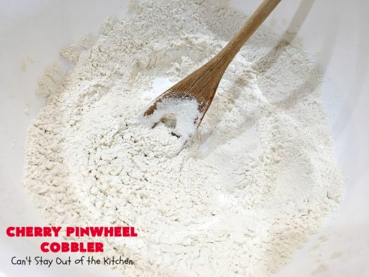 Cherry Pinwheel Cobbler | Can't Stay Out of the Kitchen | this awesome #dessert rolls up #almond flavored #cherries in #PieCrust. A syrup is poured over top before baking. Terrific #CherryDessert while #FreshCherries are in season. #cobbler #CherryCobbler #CherryPinwheelCobbler #Summer #SummerDessert #NorthwestCherryGrowers #NWCherries #Canbassador