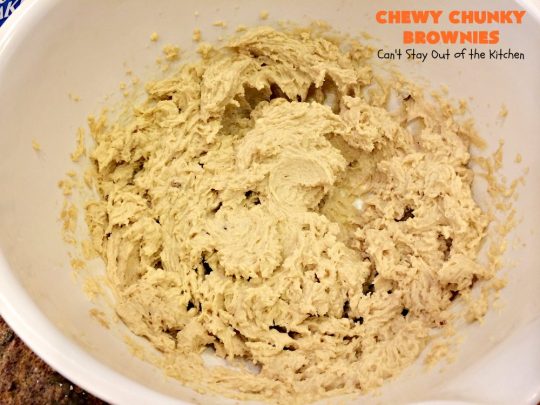 Chewy Chunky Brownies | Can't Stay Out of the Kitchen | these spectacular #brownies include #ChocolateChips #HeathEnglishToffeeBits, #coconut & #walnuts. They are ooey, gooey & so heavenly. Perfect for #tailgating, potlucks, backyard BBQs & summer #holiday fun like #FourthOfJuly & #LaborDay. #dessert #ChocolateDessert #cookie #chocolate #ToffeeDessert #ChewyChunkyBrownies #HolidayDessert
