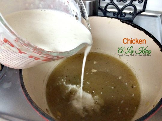 Chicken A La King | Can't Stay Out of the Kitchen | this mouthwatering #chicken entree is comfort food at its finest. Serve over rolls for a quick and easy supper.