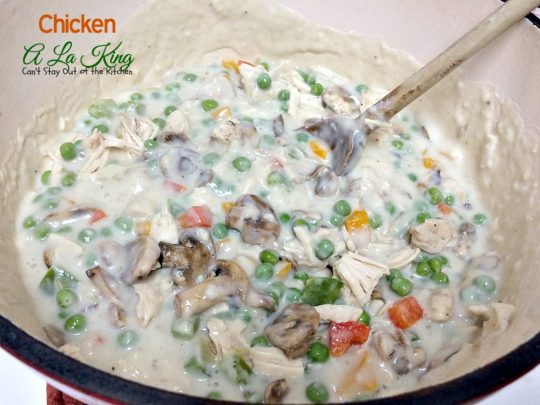 Chicken A La King | Can't Stay Out of the Kitchen | this mouthwatering #chicken entree is comfort food at its finest. Serve over rolls for a quick and easy supper.