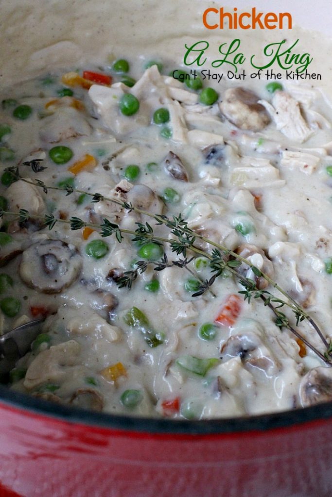 Chicken A La King | Can't Stay Out of the Kitchen | this mouthwatering #chicken entree is comfort food at its finest. Serve over rolls for a quick and easy supper.