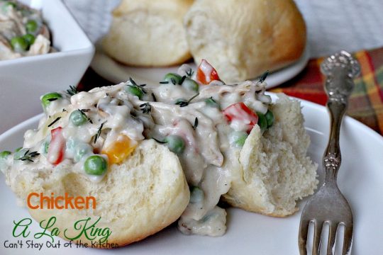 Chicken A La King | Can't Stay Out of the Kitchen | this mouthwatering #chicken entree is comfort food at its finest. Serve over rolls for a quick and easy supper.