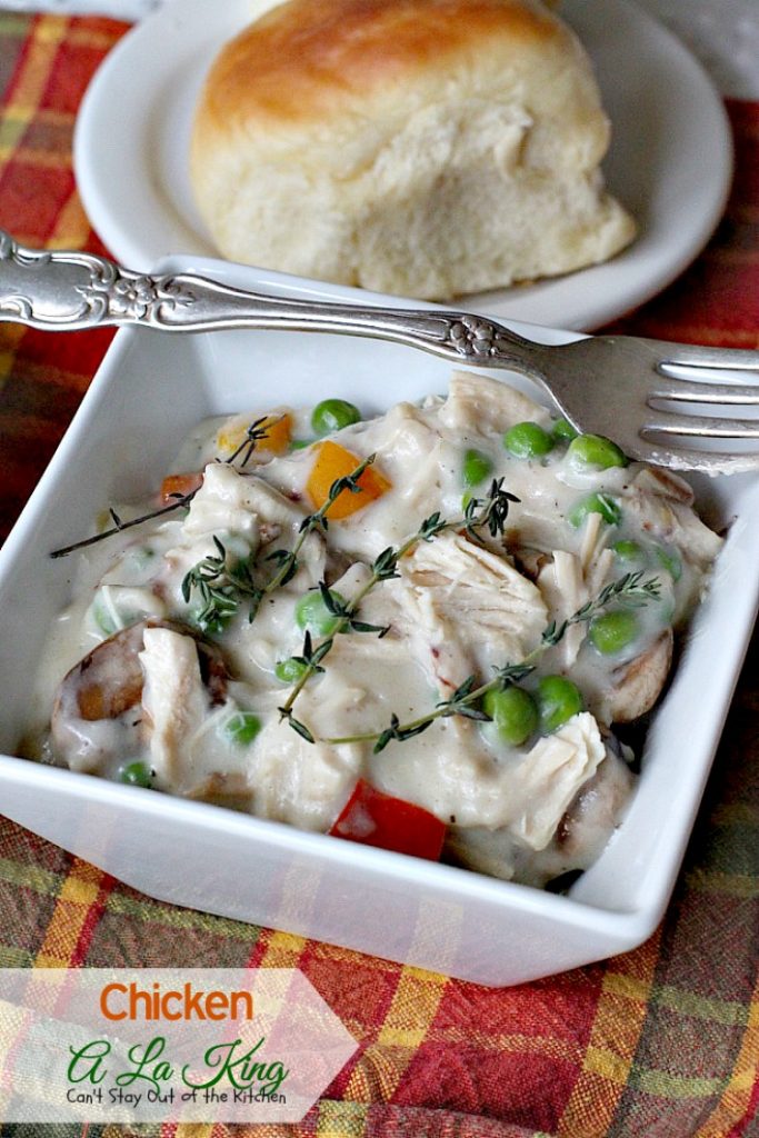 Chicken A La King | Can't Stay Out of the Kitchen | this mouthwatering #chicken entree is comfort food at its finest. Serve over rolls for a quick and easy supper.