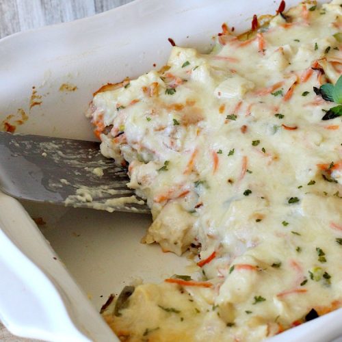 Chicken, Artichoke and Rice Casserole | Can't Stay Out of the Kitchen | this lovely #ChickenCasserole is perfect for company & tastes utterly amazing. #chicken #rice #carrots #artichokes #casserole #ChickenArtichokeAndRiceCasserole