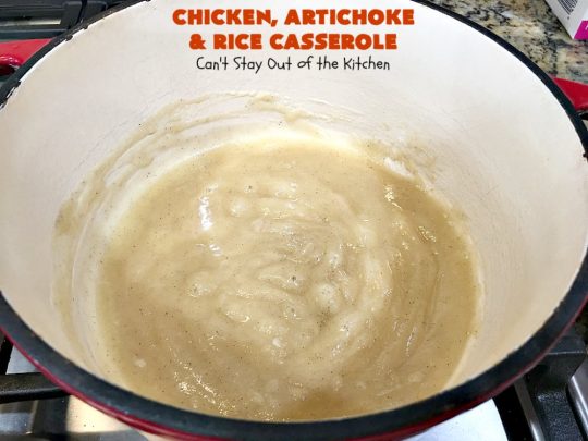 Chicken, Artichoke and Rice Casserole | Can't Stay Out of the Kitchen | this lovely #ChickenCasserole is perfect for company & tastes utterly amazing. #chicken #rice #carrots #artichokes #casserole #ChickenArtichokeAndRiceCasserole