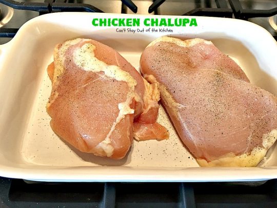 Chicken Chalupa | Can't Stay Out of the Kitchen | this fabulous #TexMex entree is filled with #corn #chicken #greenchilies #olives & lots of #cheese. One of the BEST #enchilada style recipes you'll ever eat.