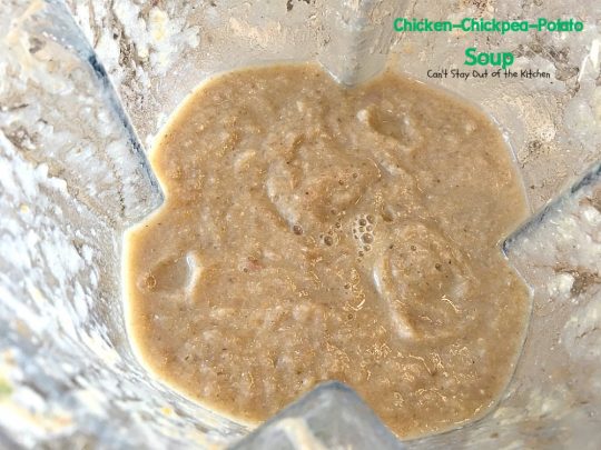 Chicken-Chickpea-Potato Soup | Can't Stay Out of the Kitchen | this spectacular #soup is made in the #crockpot. So easy, so delicious, and healthy too! #chicken #glutenfree