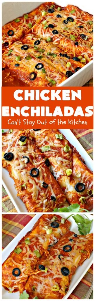 Chicken Enchiladas | Can't Stay Out of the Kitchen | these tasty #chicken #enchiladas are so quick & easy to make. They're the perfect #TexMex entree for family or company dinners or #CincoDeMayo celebrations.