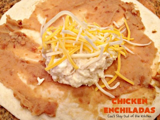 Chicken Enchiladas | Can't Stay Out of the Kitchen | these tasty #chicken #enchiladas are so quick & easy to make. They're the perfect #TexMex entree for family or company dinners or #CincoDeMayo celebrations.