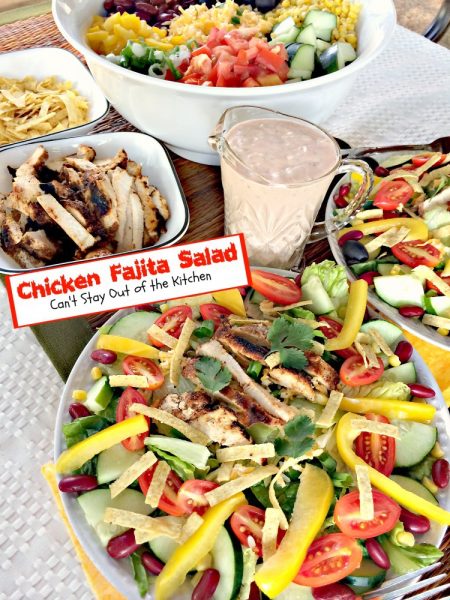 Chicken Fajita Salad | Can't Stay Out of the Kitchen