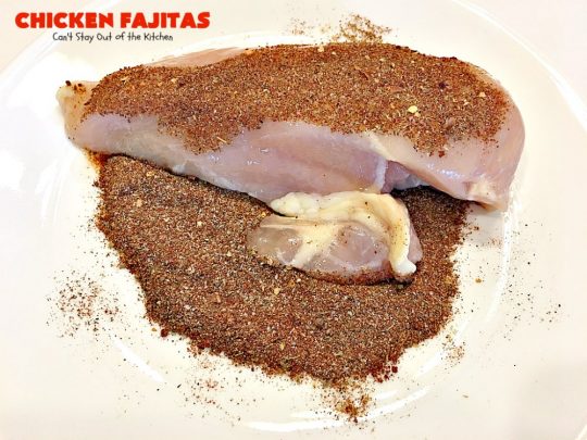 Chicken Fajitas | Can't Stay Out of the Kitchen | Out of this world #chicken #fajitas recipe. Serve with #guacamole #avocados #salsa #rice #beans & other #TexMex fixin's!
