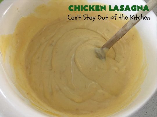 Chicken Lasagna | Can't Stay Out of the Kitchen | this extra cheesy #lasagna #recipe includes #chicken & a mixed #vegetable blend of #broccoli, #cauliflower & #carrots. The #cheese sauce includes #CreamOfChickenSoup! It's delightful for company dinners as everyone is sure to want seconds. #casserole #noodles #pasta #ChickenLasagnaChicken Lasagna | Can't Stay Out of the Kitchen | this extra cheesy #lasagna #recipe includes #chicken & a mixed #vegetable blend of #broccoli, #cauliflower & #carrots. The #cheese sauce includes #CreamOfChickenSoup! It's delightful for company dinners as everyone is sure to want seconds. #casserole #noodles #pasta #ChickenLasagna