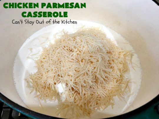 Chicken Parmesan Casserole | Can't Stay Out of the Kitchen | this delectable 6 ingredient #recipe is so creamy since it's made with #CreamCheese & #ParmesanCheese. It's the perfect #casserole for #MothersDay or #FathersDay. #chicken #broccoli #ChickenParmesanCasserole #GlutenFree