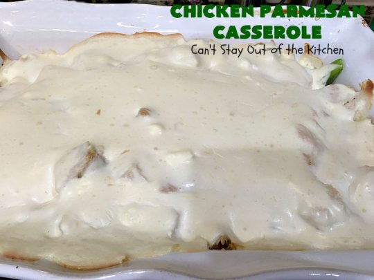 Chicken Parmesan Casserole | Can't Stay Out of the Kitchen | this delectable 6 ingredient #recipe is so creamy since it's made with #CreamCheese & #ParmesanCheese. It's the perfect #casserole for #MothersDay or #FathersDay. #chicken #broccoli #ChickenParmesanCasserole #GlutenFree