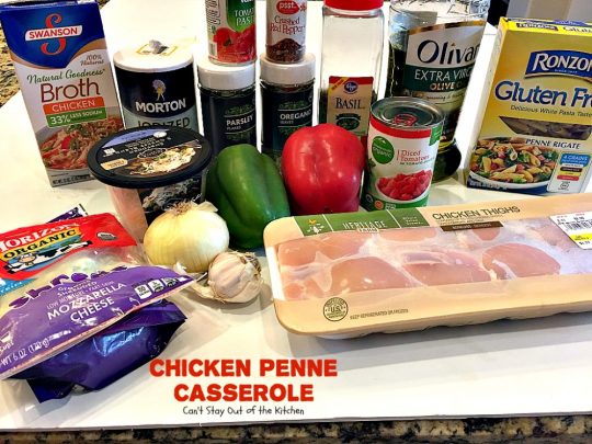 Chicken Penne Casserole | Can't Stay Out of the Kitchen | fantastic #pasta dish with #chicken and loads of #cheese. I used #glutenfree #penne. #casserole #Italian