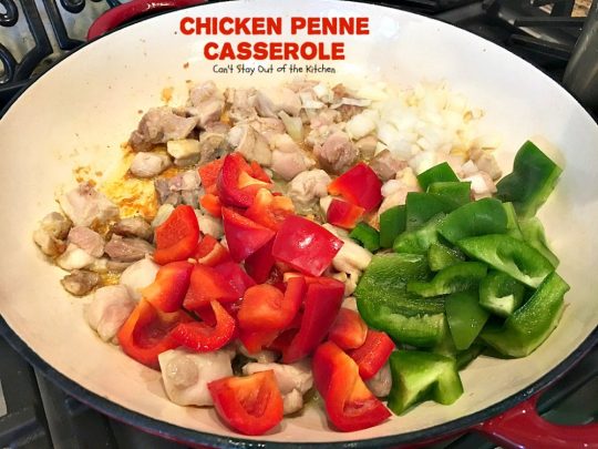 Chicken Penne Casserole | Can't Stay Out of the Kitchen | fantastic #pasta dish with #chicken and loads of #cheese. I used #glutenfree #penne. #casserole #Italian