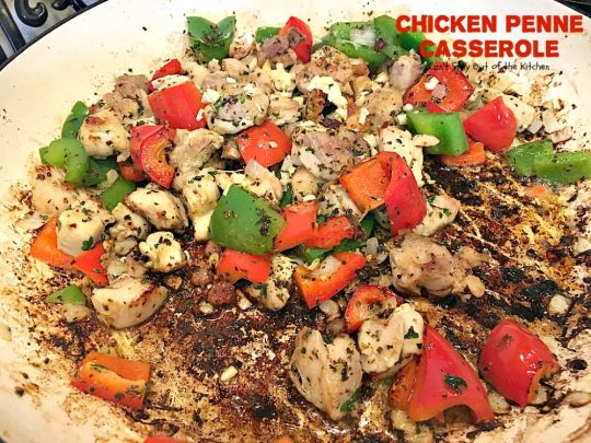 Chicken Penne Casserole | Can't Stay Out of the Kitchen | fantastic #pasta dish with #chicken and loads of #cheese. I used #glutenfree #penne. #casserole #Italian