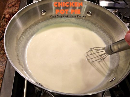 Chicken Pot Pie | Can't Stay Out of the Kitchen | this fabulous #chickenpotpie comes from #TheDovesNest tearoom in Waxahachie, Texas. This is comfort food at its best! It's also terrific for family or company meals. #chicken #potpie #potatoes #carrots #peas