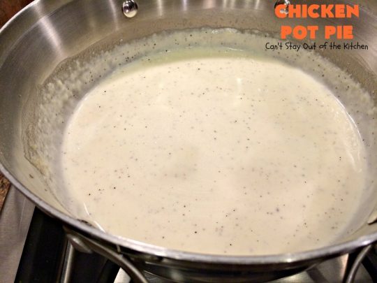Chicken Pot Pie | Can't Stay Out of the Kitchen | this fabulous #chickenpotpie comes from #TheDovesNest tearoom in Waxahachie, Texas. This is comfort food at its best! It's also terrific for family or company meals. #chicken #potpie #potatoes #carrots #peas