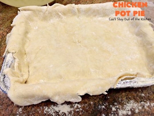 Chicken Pot Pie | Can't Stay Out of the Kitchen | this fabulous #chickenpotpie comes from #TheDovesNest tearoom in Waxahachie, Texas. This is comfort food at its best! It's also terrific for family or company meals. #chicken #potpie #potatoes #carrots #peas