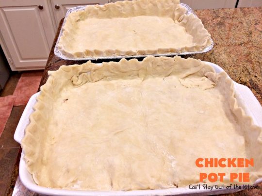 Chicken Pot Pie | Can't Stay Out of the Kitchen | this fabulous #chickenpotpie comes from #TheDovesNest tearoom in Waxahachie, Texas. This is comfort food at its best! It's also terrific for family or company meals. #chicken #potpie #potatoes #carrots #peas