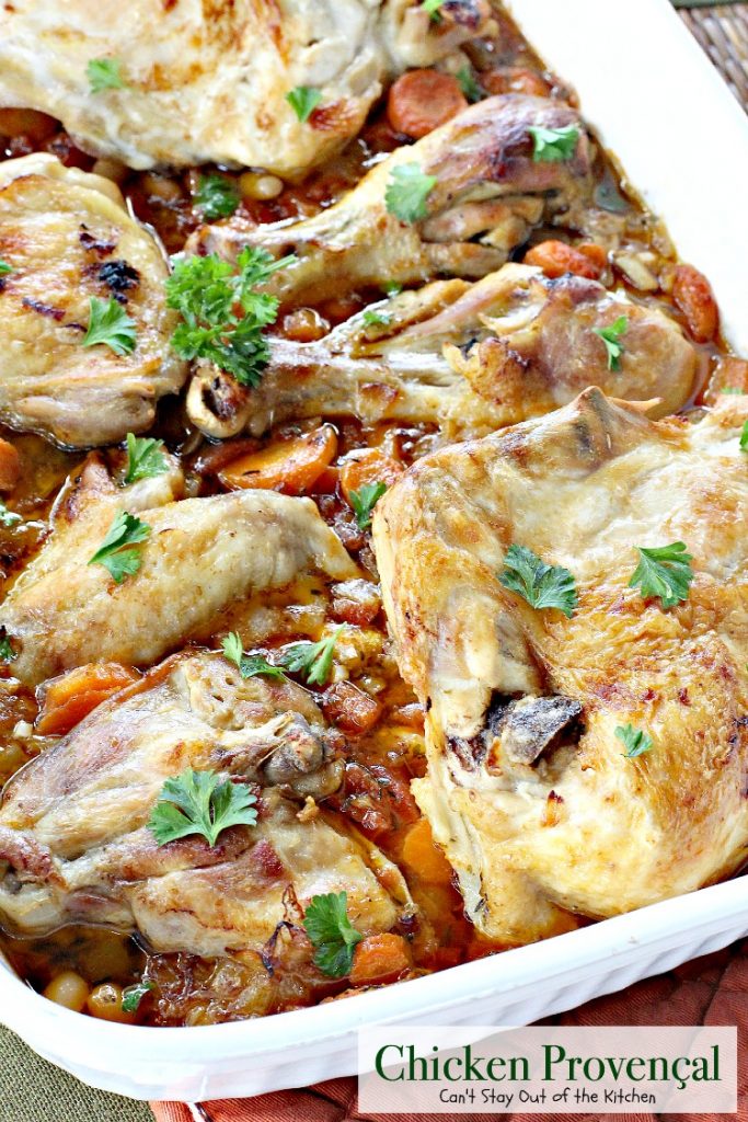 Chicken Provençal | Can't Stay Out of the Kitchen | We love this easy and delicious French-style #chicken #casserole. #glutenfree #tomatoes
