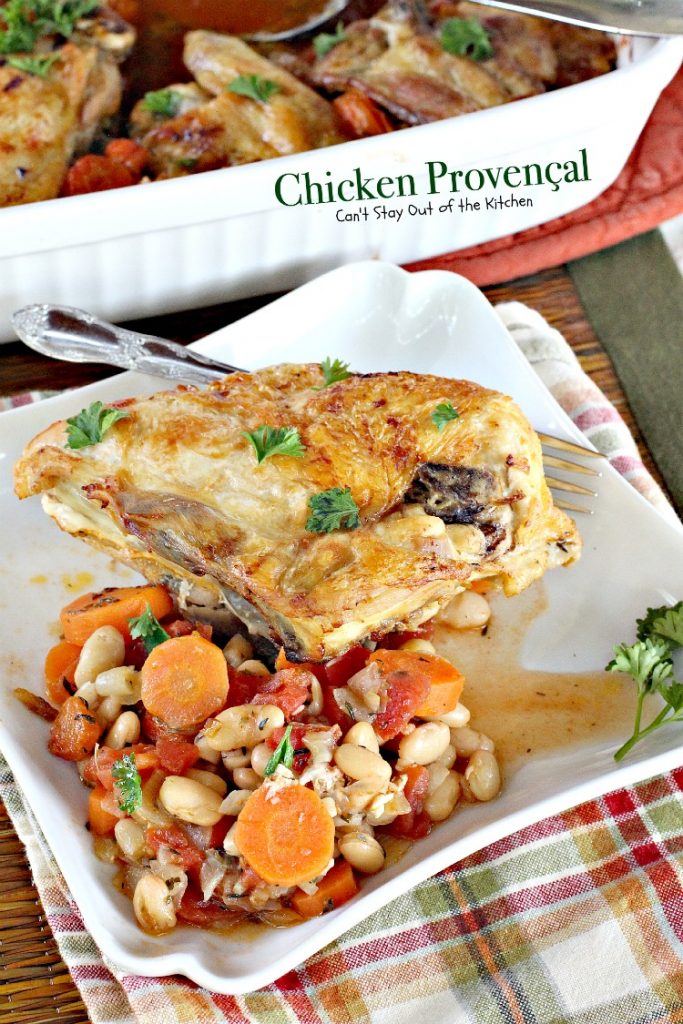 Chicken Provençal | Can't Stay Out of the Kitchen | We love this easy and delicious French-style #chicken #casserole. #glutenfree #tomatoes
