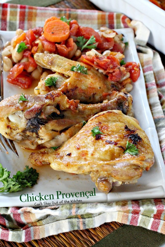 Chicken Provençal | Can't Stay Out of the Kitchen | We love this easy and delicious French-style #chicken #casserole. #glutenfree #tomatoes
