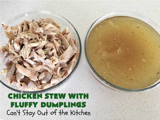 Chicken Stew With Fluffy Dumplings | Can't Stay Out of the Kitchen | this heartening #OneDishMeal is so comforting & rewarding. The #FluffyDumplings are light & airy rather than dense & heavy. They're seasoned with plenty of herbs to make them flavorful instead of being plain & tasteless. The comfort food #recipe is excellent for family or company dinners & it's easier than many entrees since it's made in the #crockpot. We receive rave reviews every time we serve this excellent #entree. #chicken #ChickenStew #peas #dumplings #corn #GreenBeans #carrots #GlutenFree #ChickenStewWithFluffyDumplings