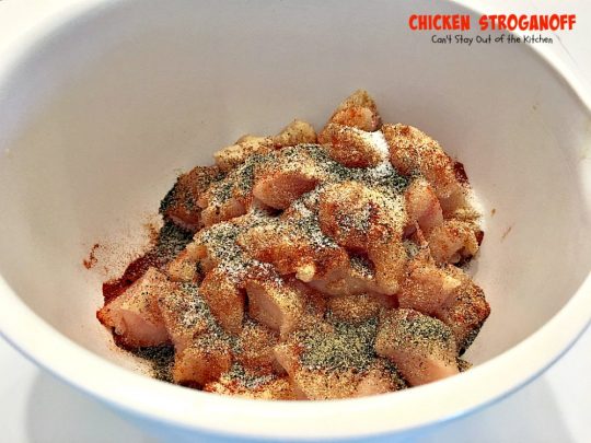 Chicken Stroganoff | Can't Stay Out of the Kitchen | this easy & delicious one-pot meal can be ready in about 30 minutes! Perfect comfort food for #MothersDay! #chicken #noodles