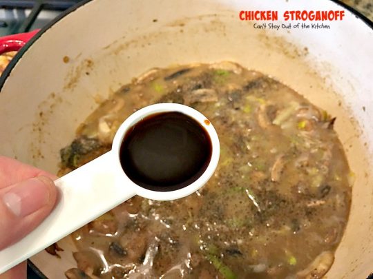 Chicken Stroganoff | Can't Stay Out of the Kitchen | this easy & delicious one-pot meal can be ready in about 30 minutes! Perfect comfort food for #MothersDay! #chicken #noodles