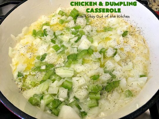 Chicken and Dumpling Casserole | Can't Stay Out of the Kitchen | this 8-ingredient #chicken entree is so easy. It basically has four layers & each is really simple. None of the layers are stirred together. Instead the #casserole magically bakes up into some of the best chicken & dumplings ever! Great for family or company dinners but without all the work! #chickenanddumplings