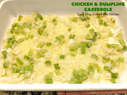 Chicken and Dumpling Casserole | Can't Stay Out of the Kitchen | this 8-ingredient #chicken entree is so easy. It basically has four layers & each is really simple. None of the layers are stirred together. Instead the #casserole magically bakes up into some of the best chicken & dumplings ever! Great for family or company dinners but without all the work! #chickenanddumplings