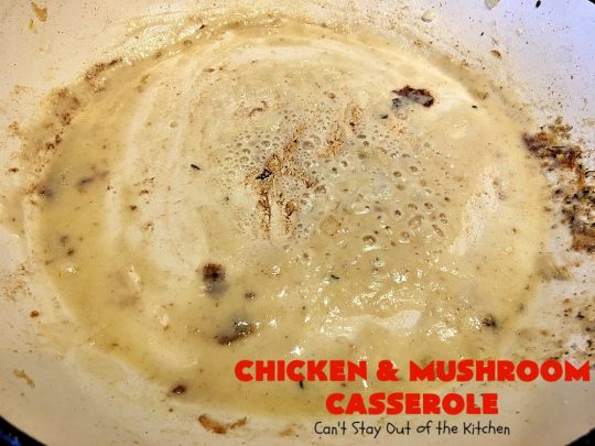 Chicken and Mushroom Casserole | Can't Stay Out of the Kitchen | this is a fantastic #chicken #casserole #recipe that has a delicious gravy with onions, #mushrooms & garlic. It's seasoned to perfection and wonderful for #holiday or company dinners. #glutenfree